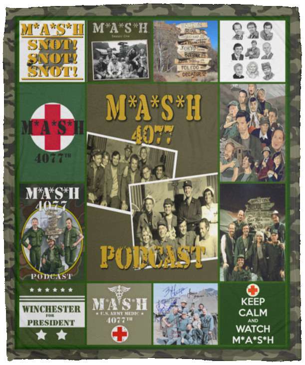 M A S H TV series Blanket, M A S H 4077 Fleece, Sherpa Blanket VPM Cozy Plush Fleece Blanket - 50x60