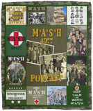 M A S H TV series Blanket, M A S H 4077 Fleece, Sherpa Blanket VPM Cozy Plush Fleece Blanket - 50x60