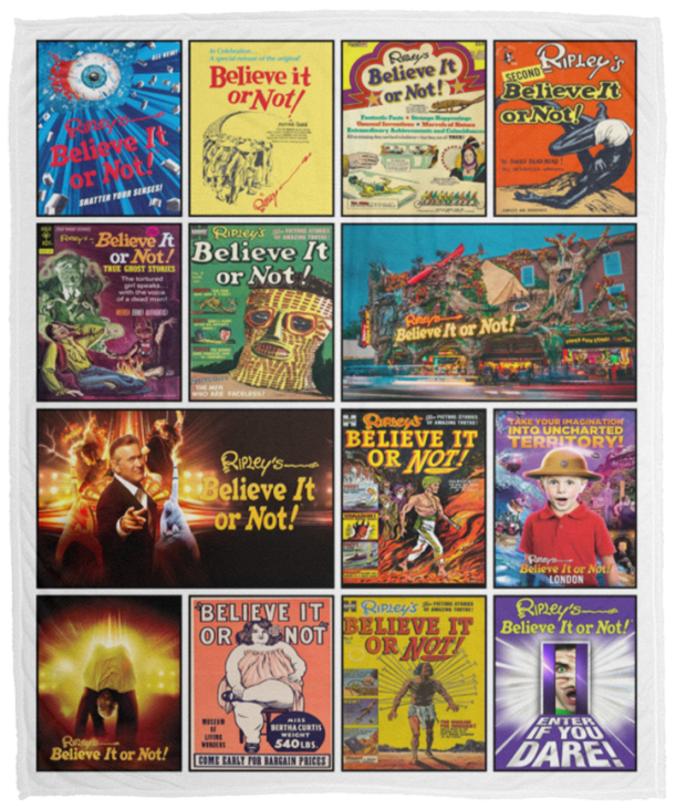 Ripley's Believe it or not Blankets, Soft Comfy Warm Plush Fleece Blankets 2 - VPM Cozy Plush Fleece Blanket - 50x60