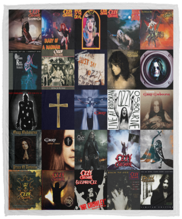 Ozzy Osbourne Blanket, Prince of Darkness Fleece, Sherpa Blanket - VPM Cozy Plush Fleece Blanket - 50x60