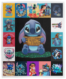 Lilo and Stitch Quilt Blanket Fleece Sherpa Throw Blanket Quilt - VPM Cozy Plush Fleece Blanket - 50x60