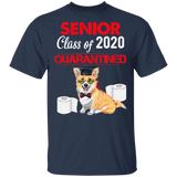 Senior Class Of 2020 Quarantine Shirt Graduation Flossing Corgi T-Shirt