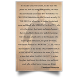 Teddy Roosevelt Man in the Arena Quote Wall Art Print - Man in the Arena Portrait Poster Print - Perfect Inspirational and Motivational Gift - No Frame 16" x 24"  2