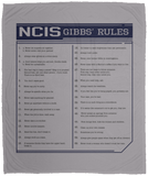 NCIS Gibbs' Rules Blanket, NCIS Gibbs' Rules Fleece, Sherpa Blanket - VPM Cozy Plush Fleece Blanket - 50x60