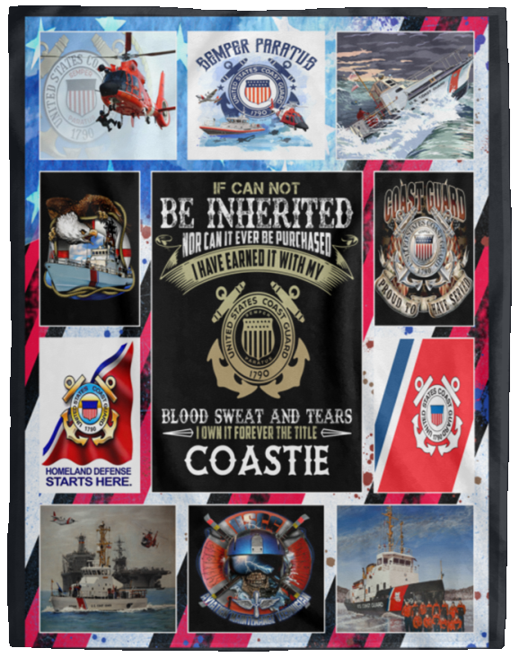 Coast Guard Blanket Fleece Sherpa Throw Quilt Blanket for Bedroom Sofa VPL Cozy Plush Fleece Blanket - 60x80