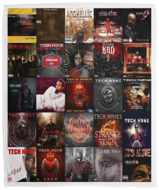 Tech N9ne Fleece Sherpa Throw Quilt Blanket for Bedroom Living Room Sofa - VPM Cozy Plush Fleece Blanket - 50x60
