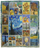 Van Gogh Collection Blanket, Van Gogh Quilt, Fleece, Sherpa Blanket VPM Cozy Plush Fleece Blanket - 50x60