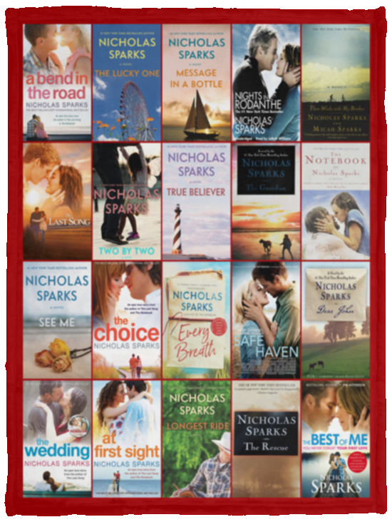 Nicholas Sparks Blanket Quilt Fleece Sherpa Throw Blanket for Fans VPS Cozy Plush Fleece Blanket - 30x40