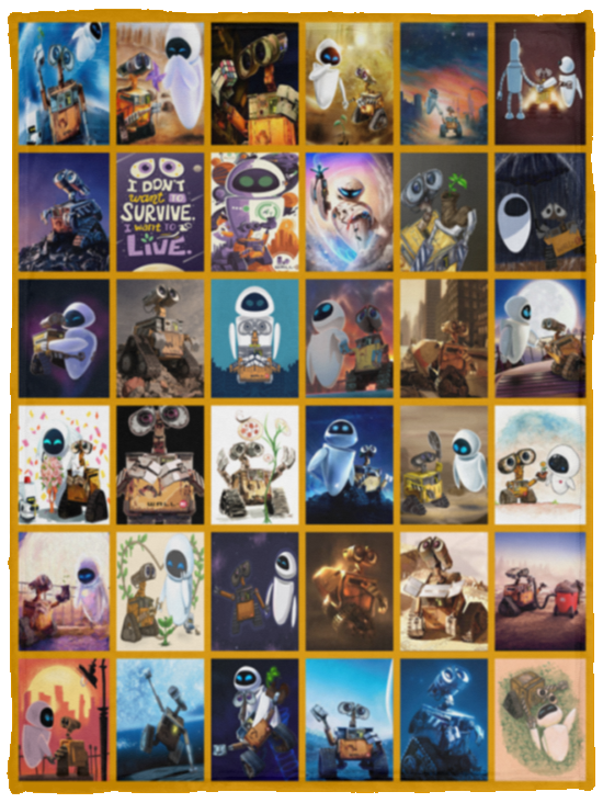 Wall-E Blanket WALL-E Robot Quilt Fleece Sherpa Throw Blanket VPS Cozy Plush Fleece Blanket - 30x40