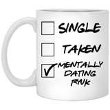 Single Taken Mentally Dating Ryuk Coffee Mug 11oz, Funny Ryuk Cosplay Costume Lover Mug. Ideal Novelty Gift for Death Note Fans Manga, Otaku, Japan, Naruto, Japanese Anime Lovers.