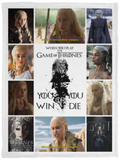 Daenerys Targaryen Blanket, Game of Thrones Fleece, Sherpa Blanket - VPS Cozy Plush Fleece Blanket - 30x40