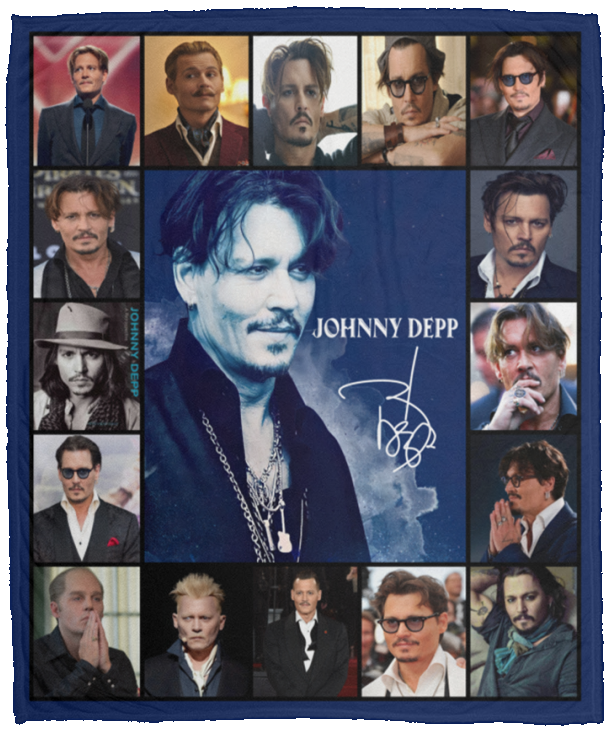 Johnny Depp Blanket, Johnny Depp Fleece, Sherpa Blanket For Fans VPM Cozy Plush Fleece Blanket - 50x60