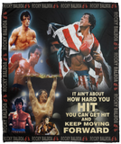 Rocky Balboa Blanket I Love Rocky Balboa Quilt Fleece Sherpa Throw Blanket VPM Cozy Plush Fleece Blanket - 50x60