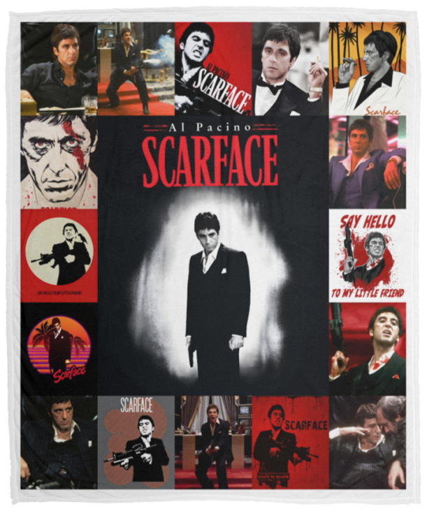 Scarface Blanket, Gangster Movies Quilt, Fleece, Sherpa Blanket VPM Cozy Plush Fleece Blanket - 50x60