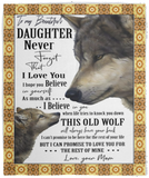 To My Daughter Blanket, Mom to Daughter Blanket, Daughter Blankets From Mom, To My Beautiful Daughter From Grandma Blanket, To My Daughter From Mom Gifts - Cozy Plush Fleece Blanket - 50"x60"