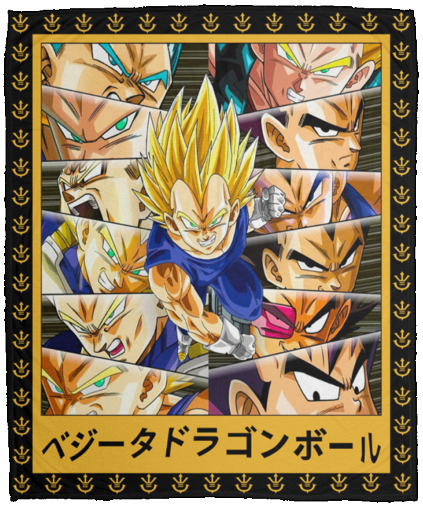 Vegeta Eyes For Fans Amine Blanket, Dragon Ball Fleece, Sherpa Blanket - VPM Cozy Plush Fleece Blanket - 50x60