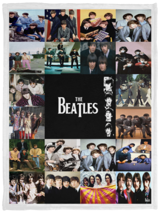 The Beatles Blanket The Beatles For Fans Quilt Fleece Sherpa Throw The Beatles VPS Cozy Plush Fleece Blanket - 30x40