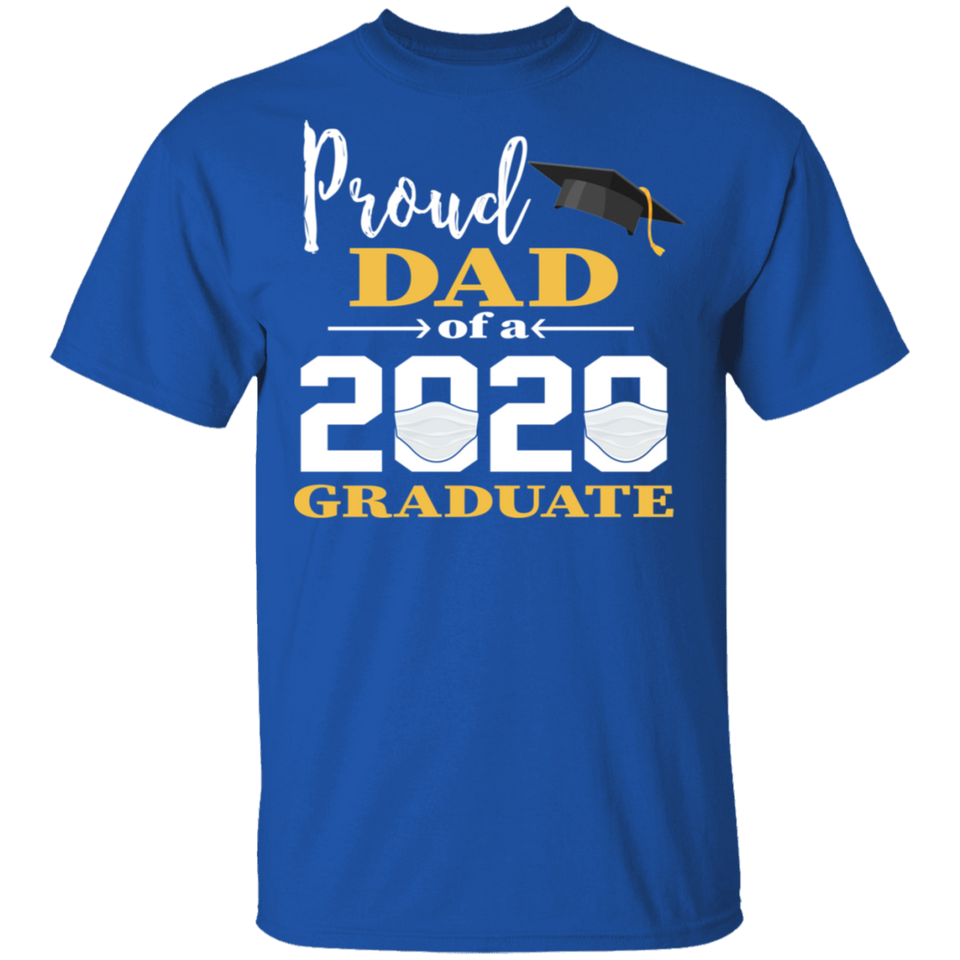 Proud Dad Mom of A 2020 Graduate T-Shirt Couple Matching Graduation Shirt