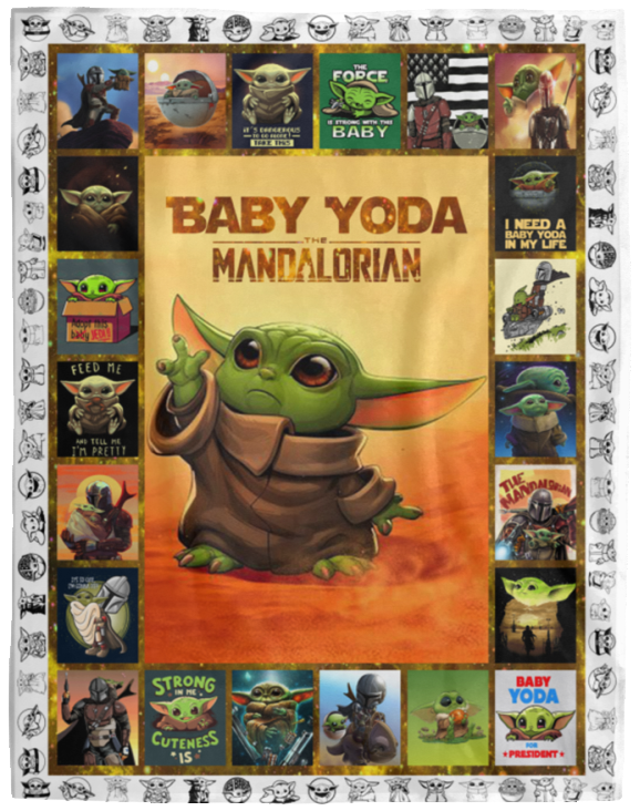 Baby Yoda Blanket Star Blanket Wars Blanket Mandalorian Blanket - Yoda Funny blanket - Star-War Gift Idea For Men Women - Birthday Gift - Cozy Plush Fleece Blanket - 60"x80"