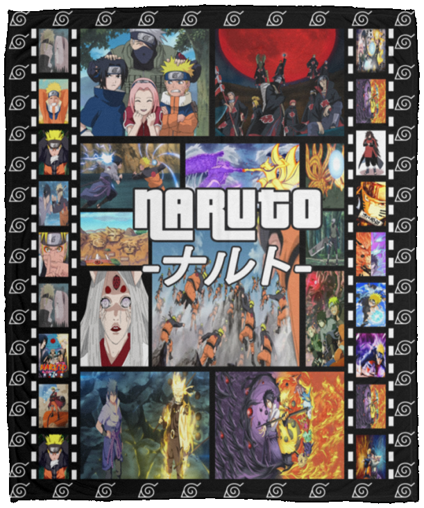 Naruto Anime 3D Blanket Fleece Sherpa Throw Blanket Bedroom Sofa Living Room - VPM Cozy Plush Fleece Blanket - 50x60