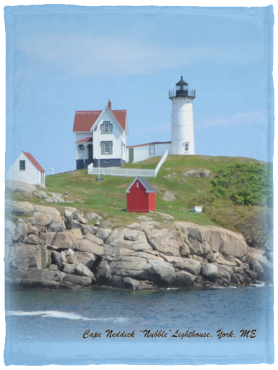 Nubble Lighthouse 30x40 VPS Cozy Plush Fleece Blanket - 30x40