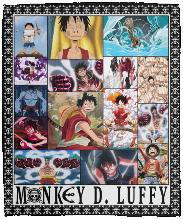 One Piece Luffy Blanket, Anime For Fans Fleece, Sherpa Blanket VPM Cozy Plush Fleece Blanket - 50x60