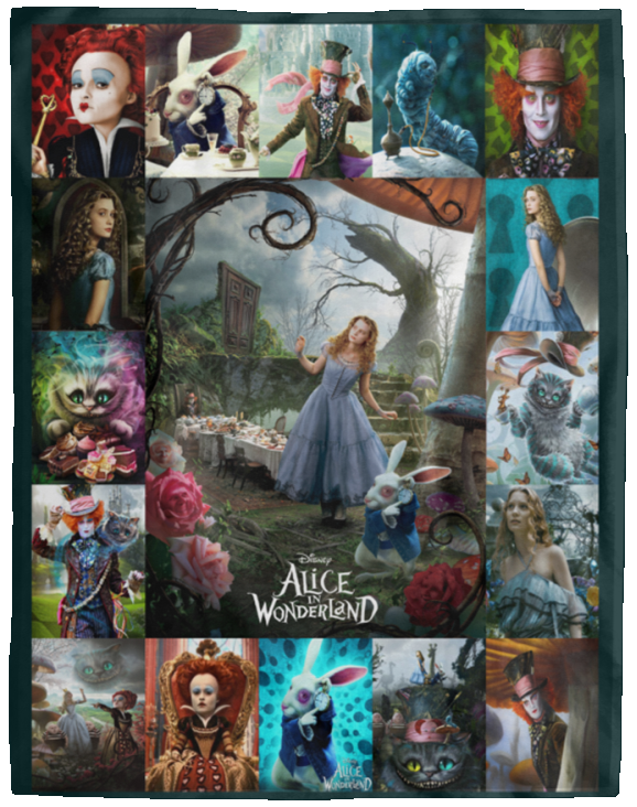 Alice In Wonderland Blanket, Alice In Wonderland Fleece, Sherpa Blanket VPL Cozy Plush Fleece Blanket - 60x80