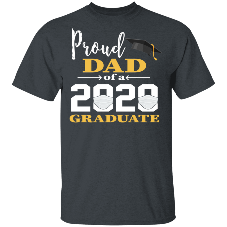 Proud Dad Mom of A 2020 Graduate T-Shirt Couple Matching Graduation Shirt