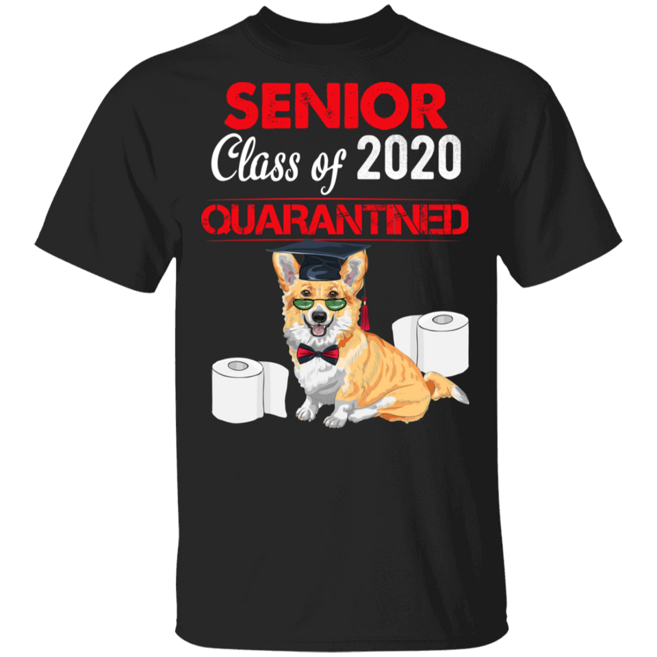 Senior Class Of 2020 Quarantine Shirt Graduation Flossing Corgi T-Shirt