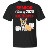 Senior Class Of 2020 Quarantine Shirt Graduation Flossing Corgi T-Shirt