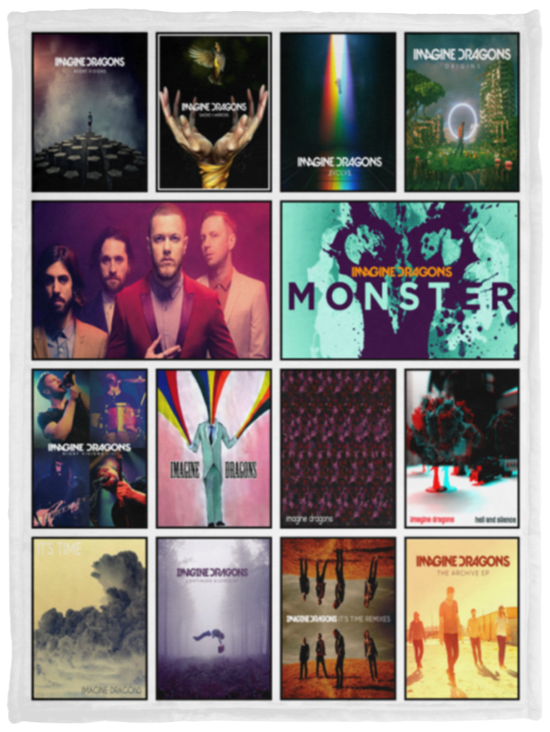 Imagine Dragons Blanket, Imagine Dragons For Fans Fleece, Sherpa Blanket VPS Cozy Plush Fleece Blanket - 30x40