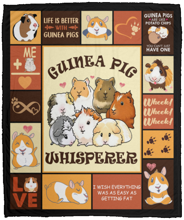Guinea Pig Blanket, Guinea Pig Fleece, Sherpa Blanket Super Soft Comfy Warm VPM Cozy Plush Fleece Blanket - 50x60