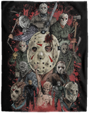 Horror Characters Blanket Jason Voorhees Quilt Fleece Sherpa Throw Halloween - VPL Cozy Plush Fleece Blanket - 60x80