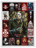 Friday the 13th - Halloween Movie Blanket, Jason Voorhees Fleece, Sherpa Blanket VPS Cozy Plush Fleece Blanket - 30x40