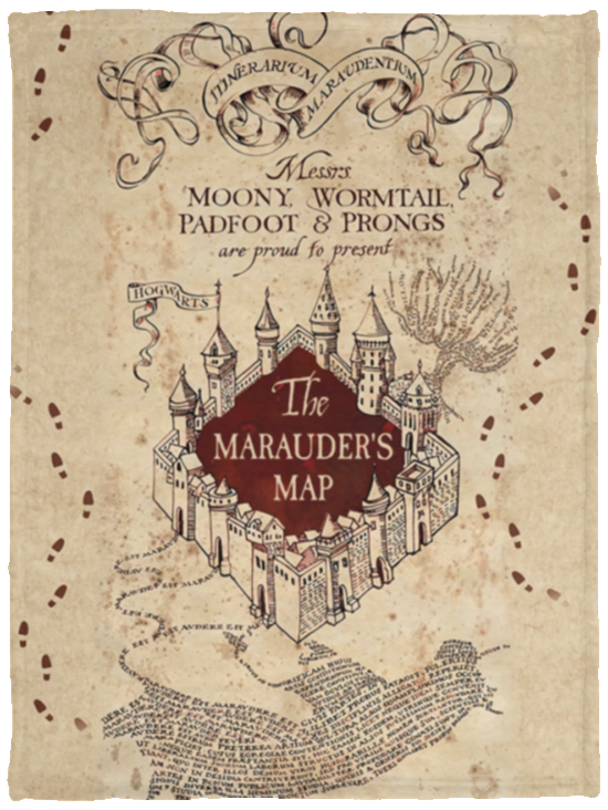 Marauder's Map - VPS Cozy Plush Fleece Blanket - 30x40