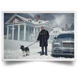 Drake and Dog Snow Hip Hop Rap Music Star LW-Canvas Poster No Frame (24 X 16 (Horizontal))