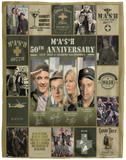 M A S H TV series Blanket, Mash 4077 50th Anniversary Fleece, Sherpa Blanket VPL Cozy Plush Fleece Blanket - 60x80
