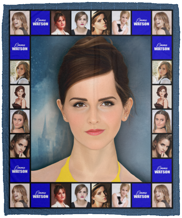 Emma Watson Blanket, Emma Watson Fleece, Sherpa Blanket For Fans - VPM Cozy Plush Fleece Blanket - 50x60