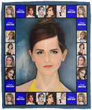 Emma Watson Blanket, Emma Watson Fleece, Sherpa Blanket For Fans - VPM Cozy Plush Fleece Blanket - 50x60
