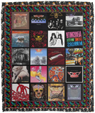 Aerosmith Quilt Blanket Fleece Sherpa Throw Blanket Quilt - VPM Cozy Plush Fleece Blanket - 50x60