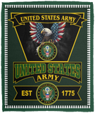 Army Printing All Over Print Blanket, U.S. Army Fleece, Sherpa Blanket - VPM Cozy Plush Fleece Blanket - 50x60