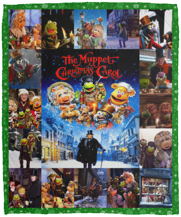 The Muppet Christmas Carol Blanket The Muppet Quilt Fleece Sherpa Throw Blanket - VPM Cozy Plush Fleece Blanket - 50x60