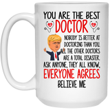 You Are The Best Doctor Coffee Mug, Funny Best Doctor Donald Trump Coffee Mug, Novelty Cup Gift Idea Physician Dr. Dr Seuss Trump Mug, Cat In The Hat, Unique Coffee Mug 15oz