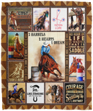 Barrel Racing Blanket, Barrel Racing Quilt, Fleece, Sherpa Blanket Soft and Warm VPM Cozy Plush Fleece Blanket - 50x60