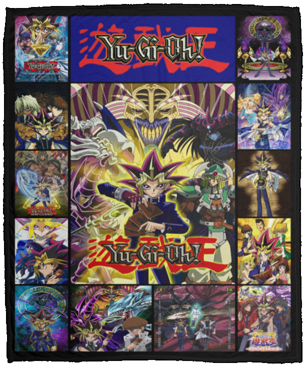 Yu-gi-oh Blanket Yu-gi-oh For Fans Quilt Fleece Sherpa Throw The Cards Love VPM Cozy Plush Fleece Blanket - 50x60