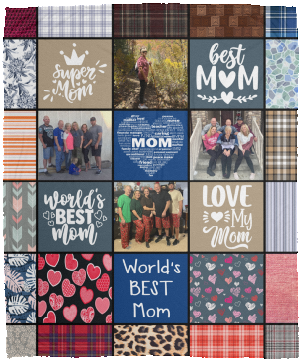 World’s BEST Mom - VPM Cozy Plush Fleece Blanket - 50x60