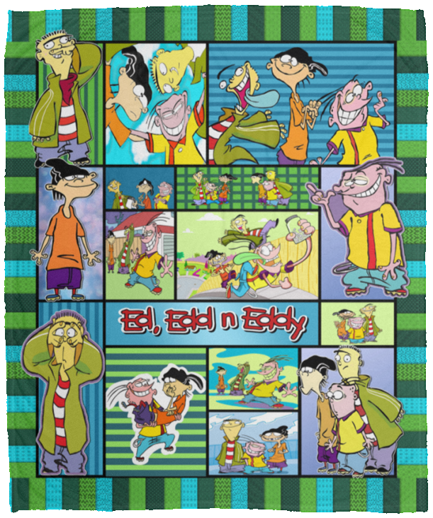 Ed, Edd n Eddy Blanket, Ed Edd n Eddy Cartoon TV Series Fleece, Sherpa Blanket VPM Cozy Plush Fleece Blanket - 50x60