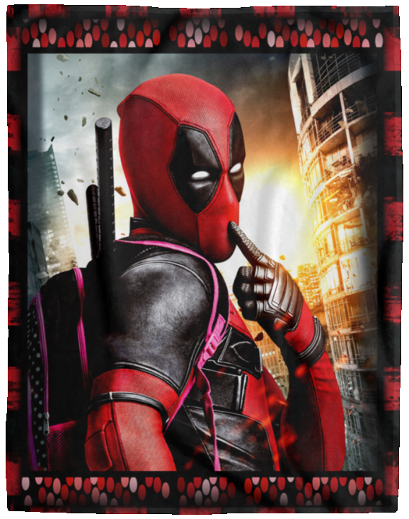 Deadpool Blanket Deadpool 3D Quilt Fleece Sherpa Throw Blanket for Bedroom Sofa VPL Cozy Plush Fleece Blanket - 60x80