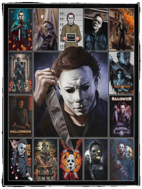 Horror Movies Haloween M.ichael Myer Fleece Blanket, Gift for Horror Movie Fans VPS Cozy Plush Fleece Blanket - 30x40