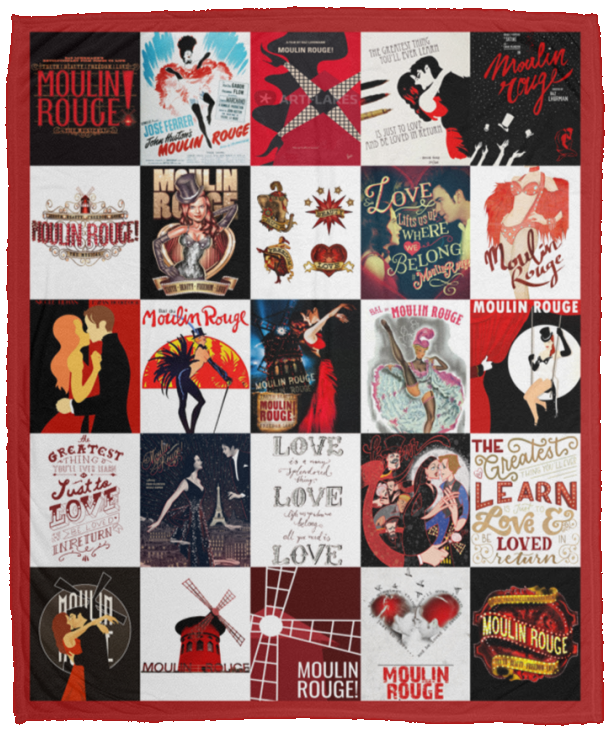 Moulin Rouge Blanket, Moulin Rouge movie Fleece, Sherpa Blanket La traviata VPM Cozy Plush Fleece Blanket - 50x60